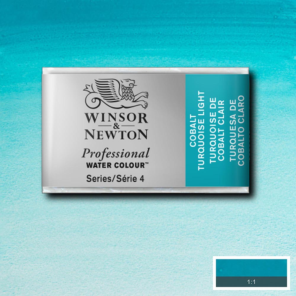 Winsor & Newton Professional Sulu Boya Cobalt Turquoise Light 191 S.4 (Tam Tablet)