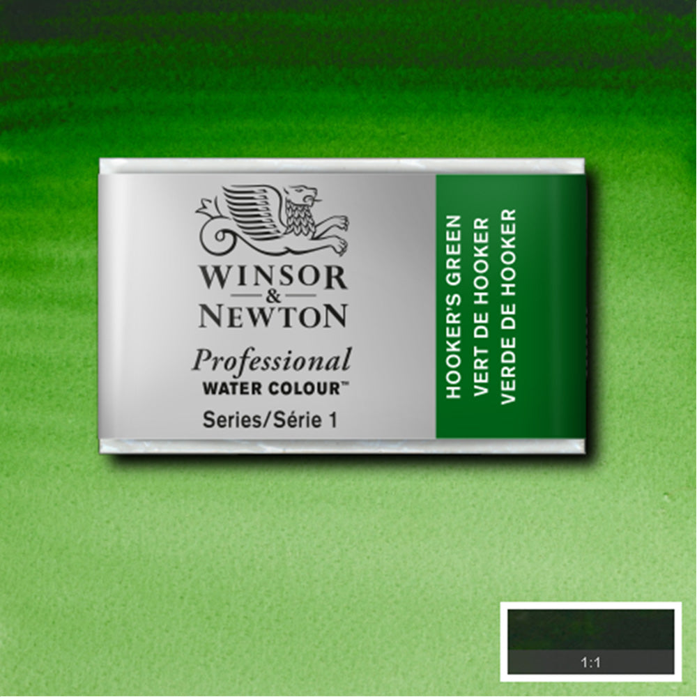 Winsor & Newton Professional Sulu Boya Hooker’s Green 311 S.1 (Tam Tablet)