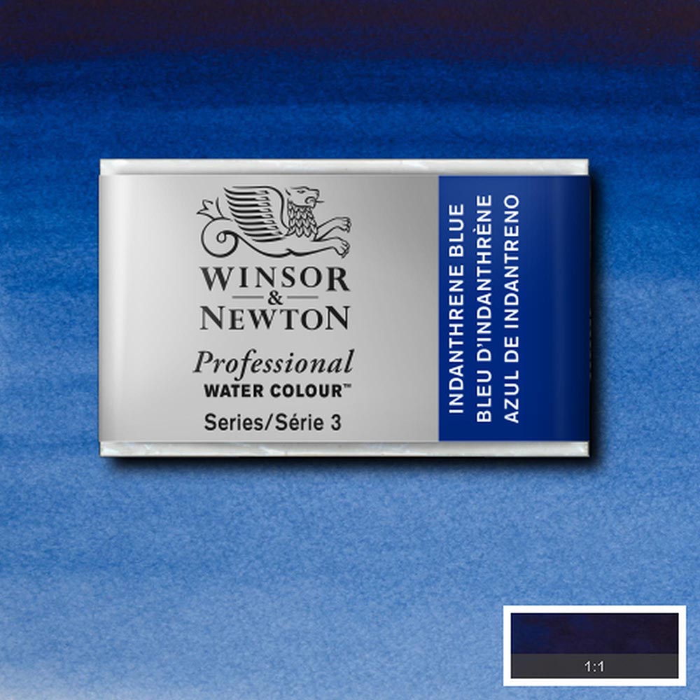Winsor & Newton Professional Sulu Boya Indanthrene Blue 321 S.3 (Tam Tablet)