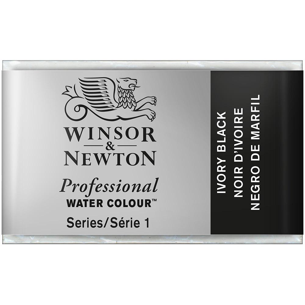 Winsor & Newton Professional Sulu Boya Ivory Black 331 S.1 (Tam Tablet)