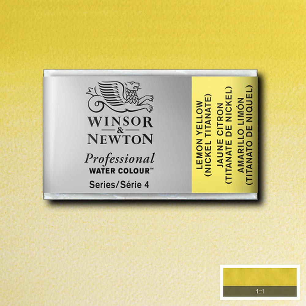 Winsor & Newton Professional Sulu Boya Lemon Yellow (Nickel Titanate) 347 S.4 (Tam Tablet)