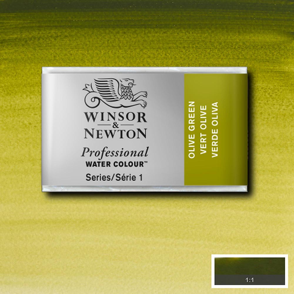 Winsor & Newton Professional Sulu Boya Olive Green 447 S.1 (Tam Tablet)