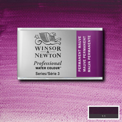 Winsor & Newton Professional Sulu Boya Permanent Mauve 491 S.3 (Tam Tablet)