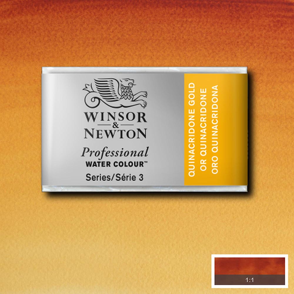 Winsor & Newton Professional Sulu Boya Quinacridone Gold 547 S.3 (Tam Tablet)