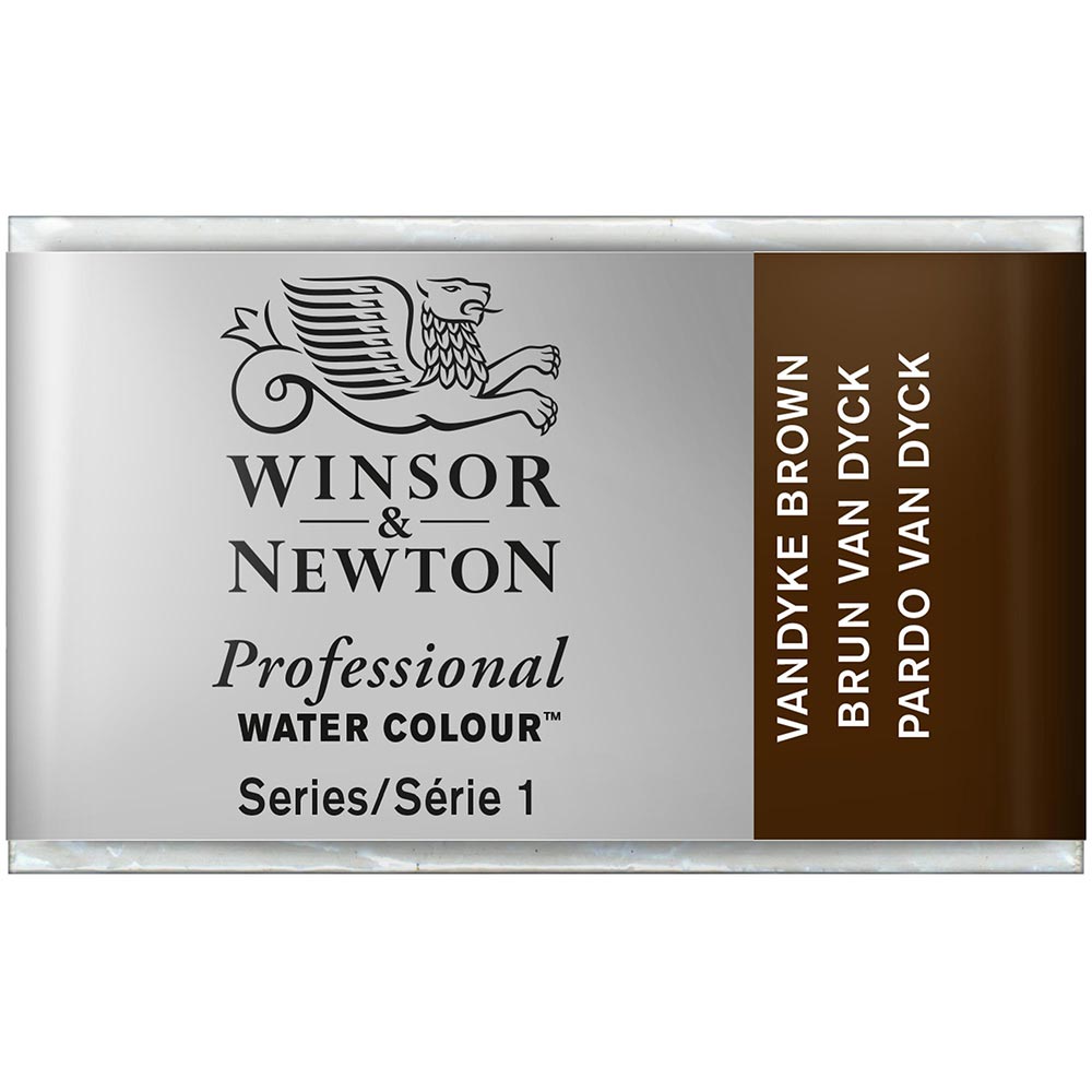 Winsor & Newton Professional Sulu Boya Vandyke Brown 676 S.1 (Tam Tablet)