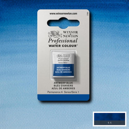 Winsor & Newton Professional Sulu Boya Antwerp Blue 010 S.1 (Yarım Tablet)