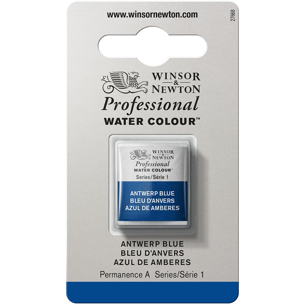 Winsor & Newton Professional Sulu Boya Antwerp Blue 010 S.1 (Yarım Tablet)