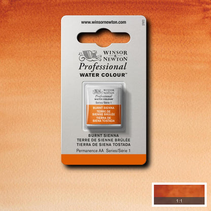 Winsor & Newton Professional Sulu Boya Burnt Sienna 074 S.1 (Yarım Tablet)