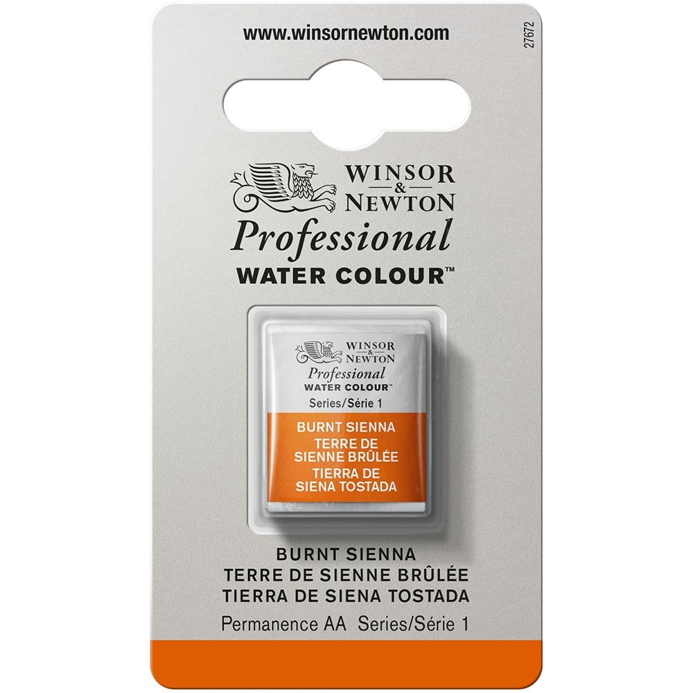Winsor & Newton Professional Sulu Boya Burnt Sienna 074 S.1 (Yarım Tablet)