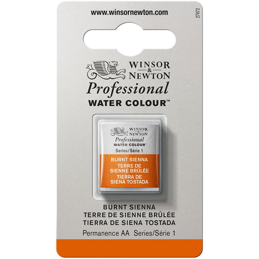 Winsor & Newton Professional Sulu Boya Burnt Sienna 074 S.1 (Yarım Tablet)