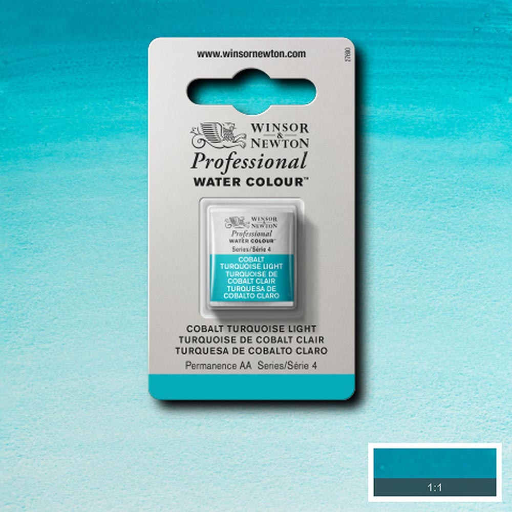 Winsor & Newton Professional Sulu Boya Cobalt Turquoise Light 191 S.4 (Yarım Tablet)