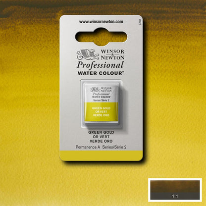 Winsor & Newton Professional Sulu Boya Green Gold 294 S.2 (Yarım Tablet)