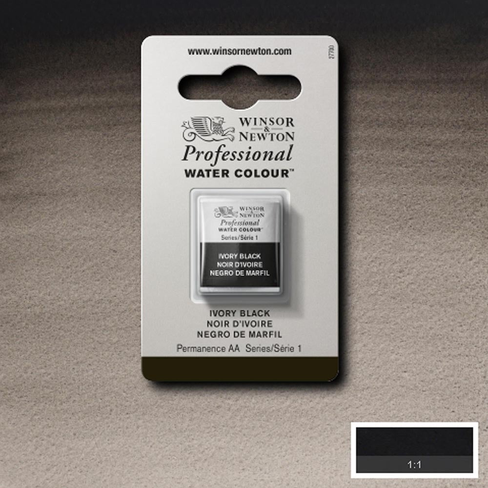 Winsor & Newton Professional Sulu Boya Ivory Black 331 S.1 (Yarım Tablet)