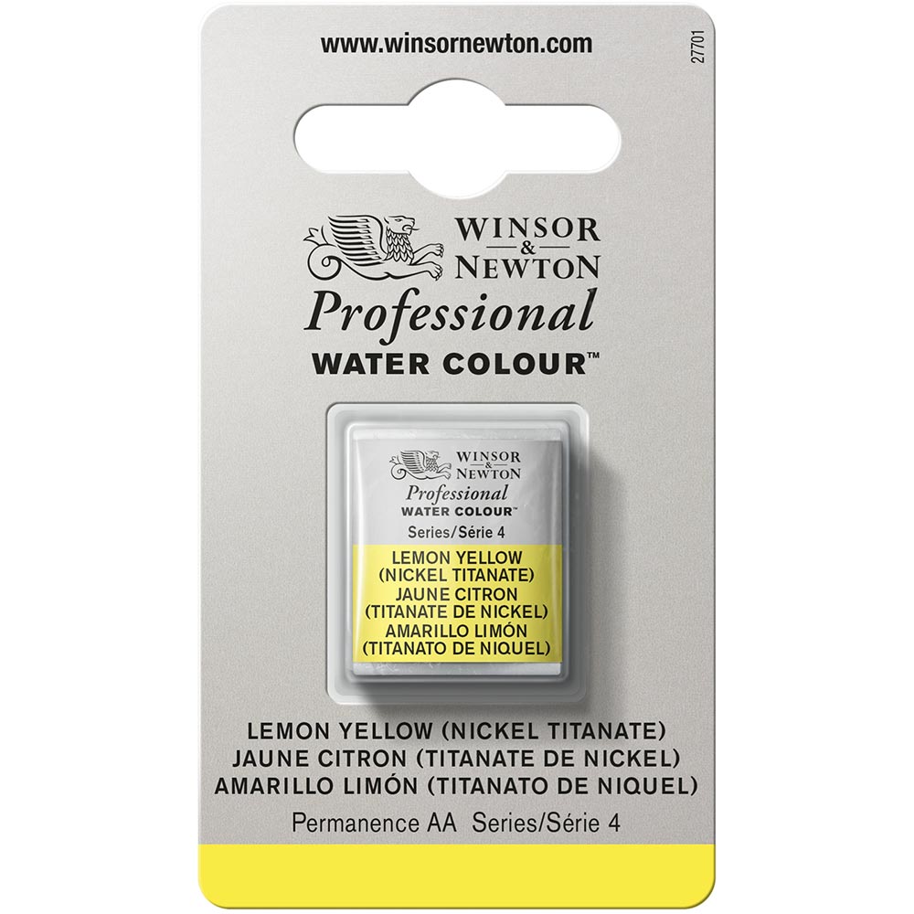 Winsor & Newton Professional Sulu Boya Lemon Yellow (Nickel Titanate) 347 S.4 (Yarım Tablet)