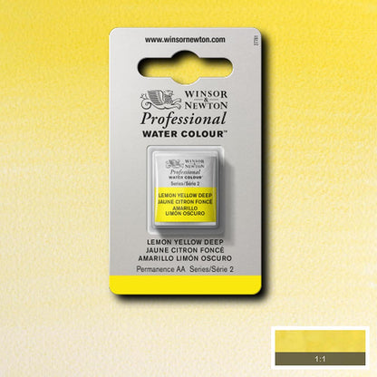 Winsor & Newton Professional Sulu Boya Lemon Yellow Deep 348 S.2 (Yarım Tablet)