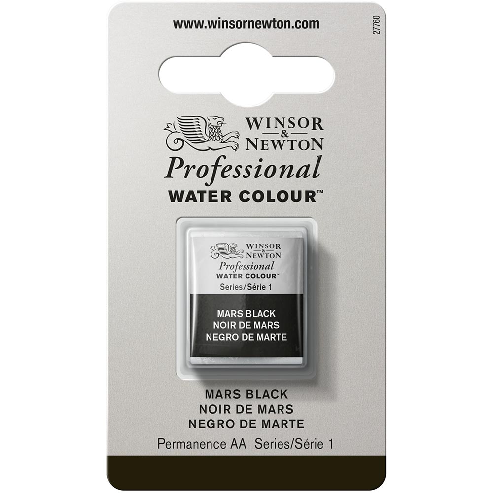 Winsor & Newton Professional Sulu Boya Mars Black 386 S.1 (Yarım Tablet)