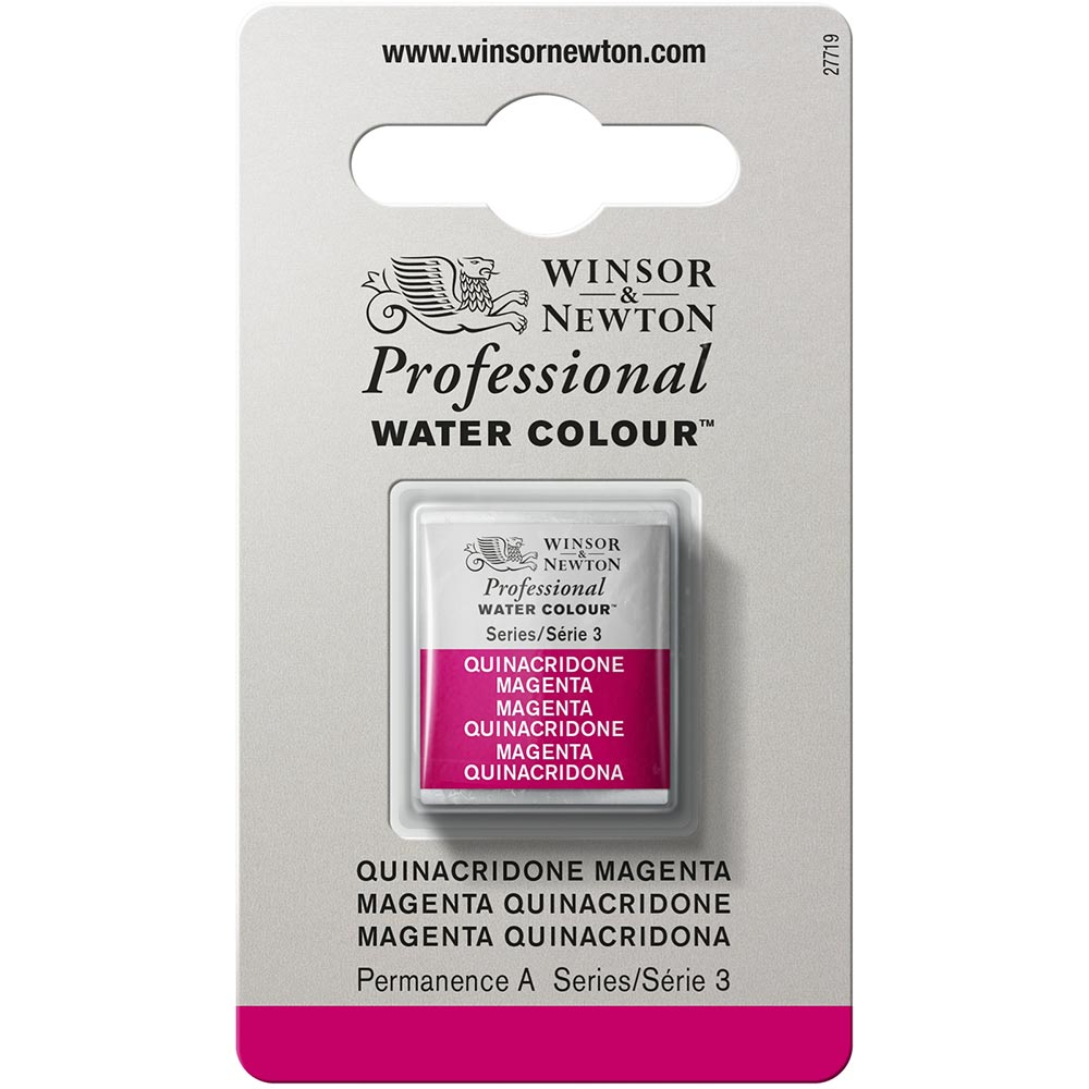 Winsor & Newton Professional Sulu Boya Quinacridone Magenta 545 S.3 (Yarım Tablet)
