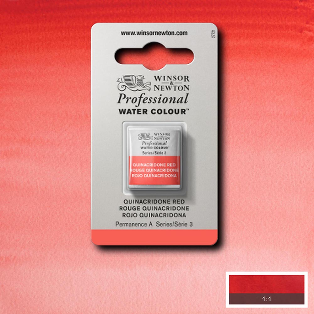Winsor & Newton Professional Sulu Boya Quinacridone Red 548 S.3 (Yarım Tablet)