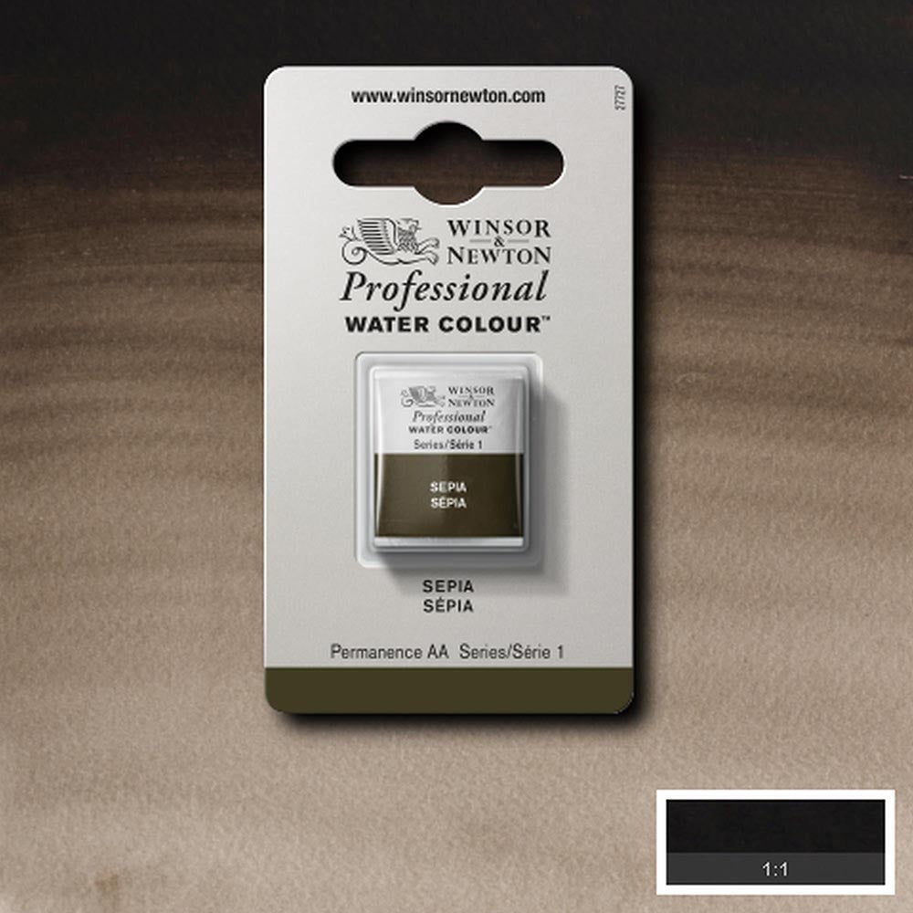 Winsor & Newton Professional Sulu Boya Sepia 609 S.1 (Yarım Tablet)