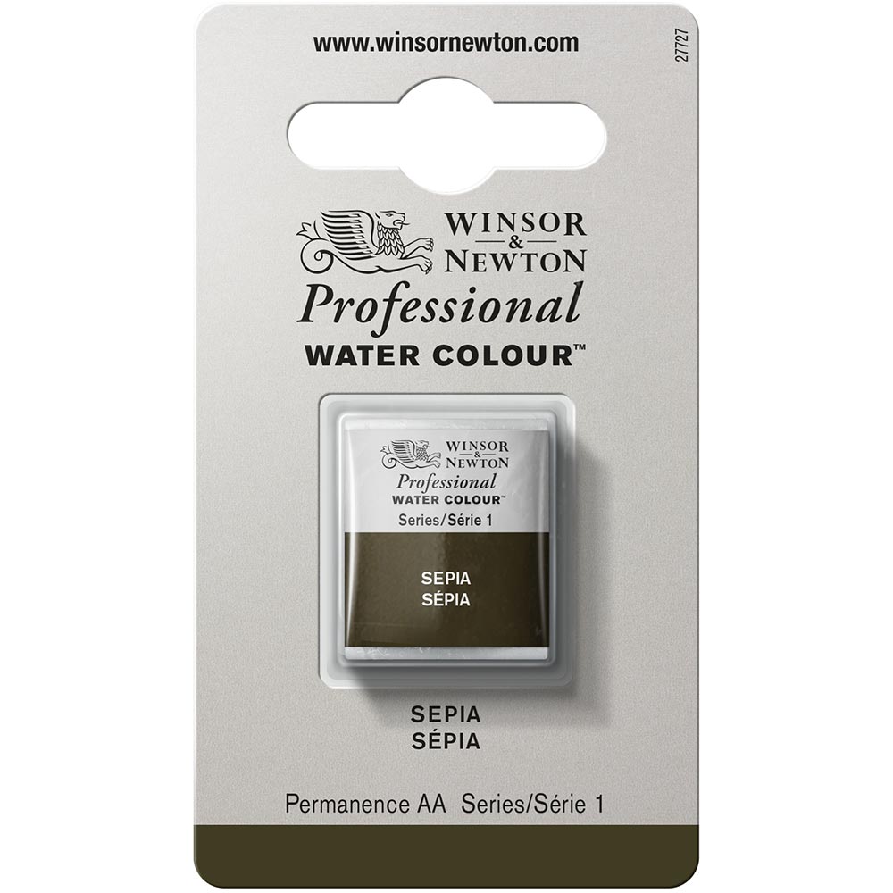 Winsor & Newton Professional Sulu Boya Sepia 609 S.1 (Yarım Tablet)