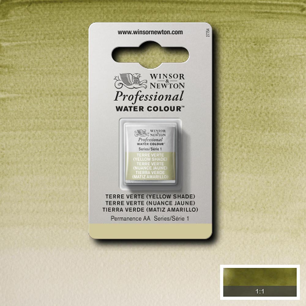 Winsor & Newton Professional Sulu Boya Terre Verte (Yellow Shade) 638 S.1 (Yarım Tablet)