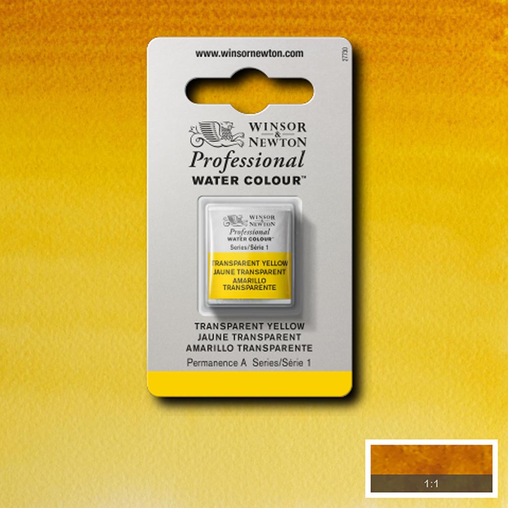 Winsor & Newton Professional Sulu Boya Transparent Yellow 653 S.1 (Yarım Tablet)