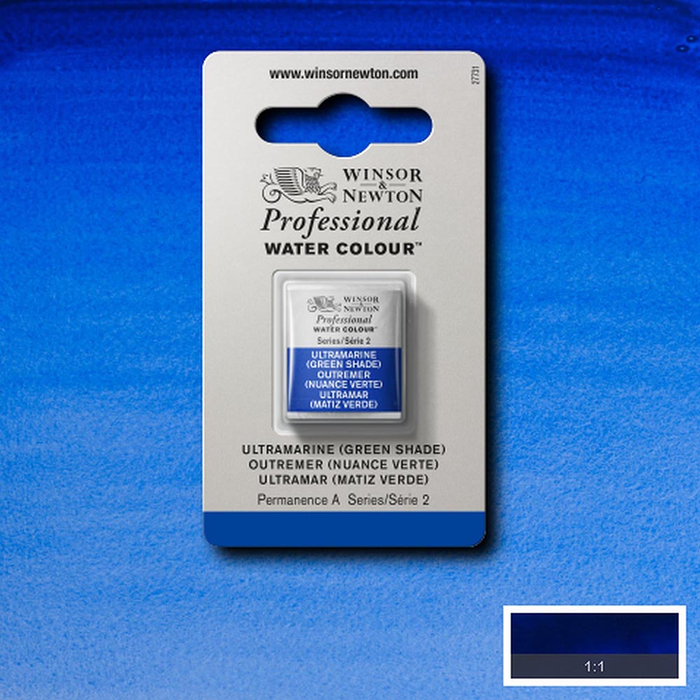 Winsor & Newton Professional Sulu Boya Ultramarine (Green Shade) 667 S.2 (Yarım Tablet)