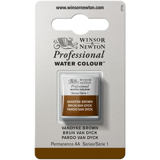 Winsor & Newton Professional Sulu Boya Vandyke Brown 676 S.1 (Yarım Tablet)