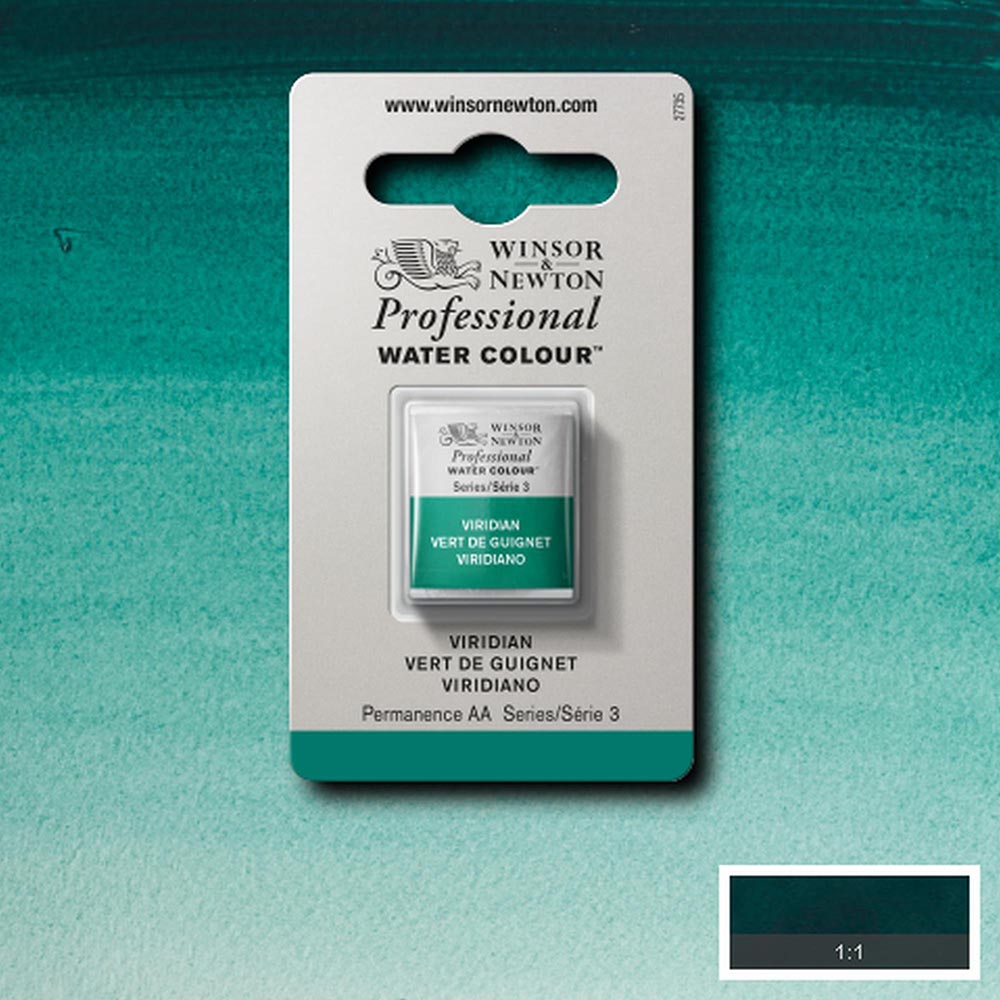 Winsor & Newton Professional Sulu Boya Viridian 692 S.3 (Yarım Tablet)