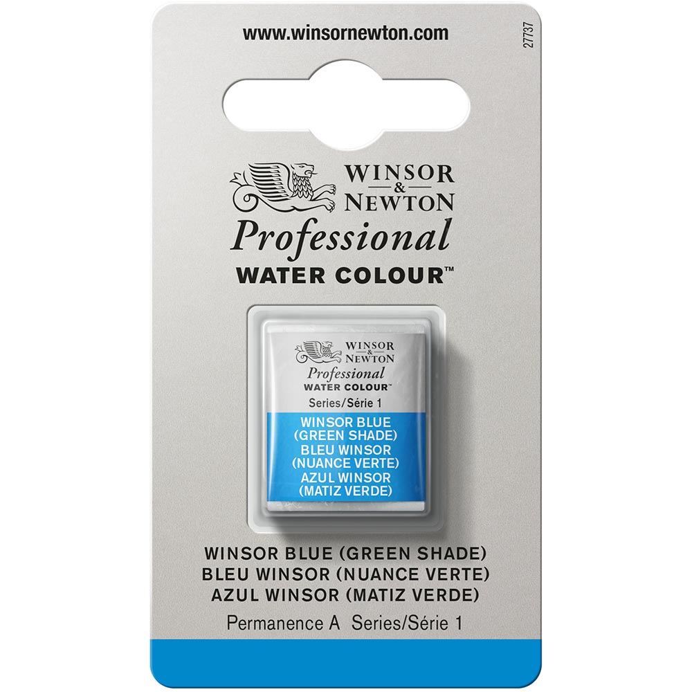 Winsor & Newton Professional Sulu Boya Winsor Blue (Green Shade) 707 S.1 (Yarım Tablet)