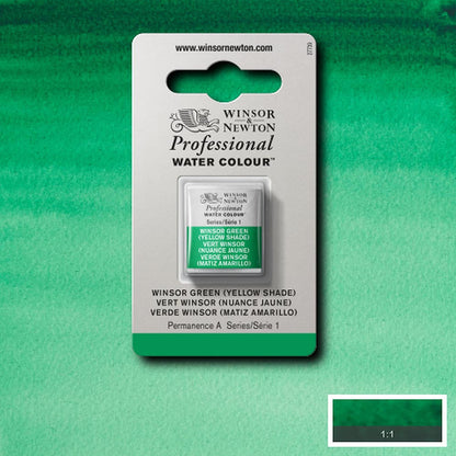 Winsor & Newton Professional Sulu Boya Winsor Green (Yellow Shade) 721 S.1 (Yarım Tablet)
