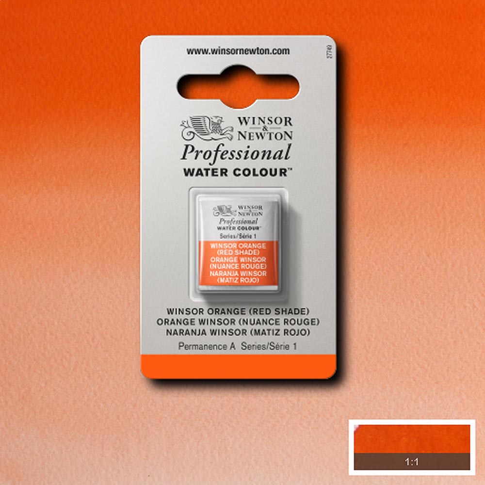 Winsor & Newton Professional Sulu Boya Winsor Orange (Red Shade) 723 S.1 (Yarım Tablet)