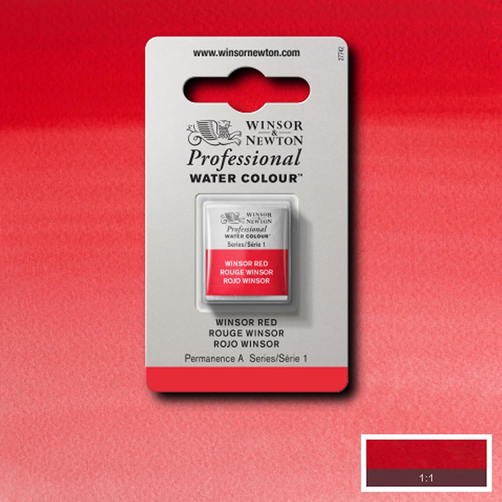 Winsor & Newton Professional Sulu Boya Winsor Red 726 S.1 (Yarım Tablet)