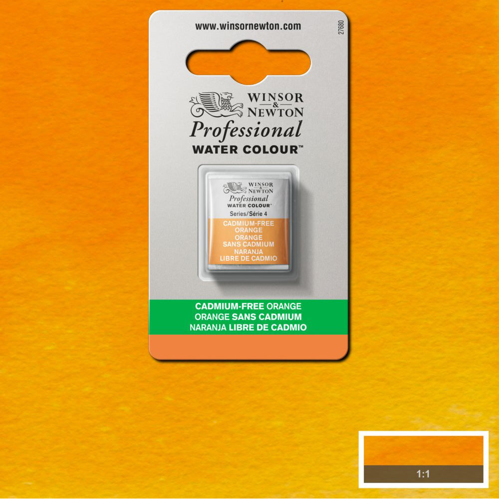 Winsor & Newton Professional Sulu Boya Cadmium-Free Orange 899 S.4 (Yarım Tablet)