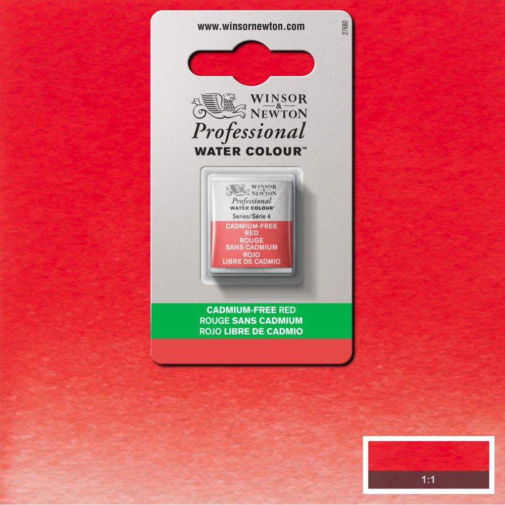 Winsor & Newton Professional Sulu Boya Cadmium-Free Red 901 S.4 (Yarım Tablet)