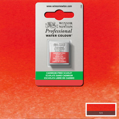 Winsor & Newton Professional Sulu Boya Cadmium-Free Scarlet 903 S.4 (Yarım Tablet)
