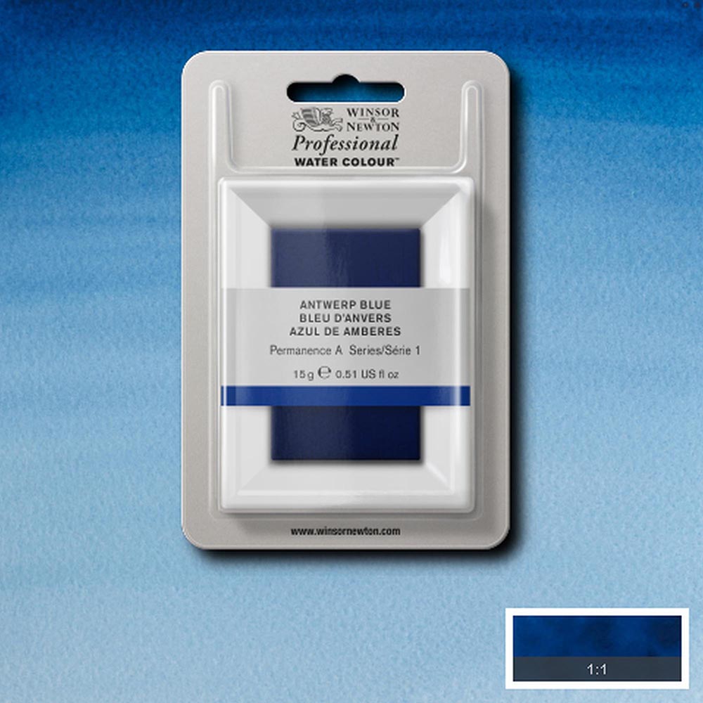 Winsor & Newton Professional Sulu Boya Antwerp Blue 010 S.1 (Dev Tablet)