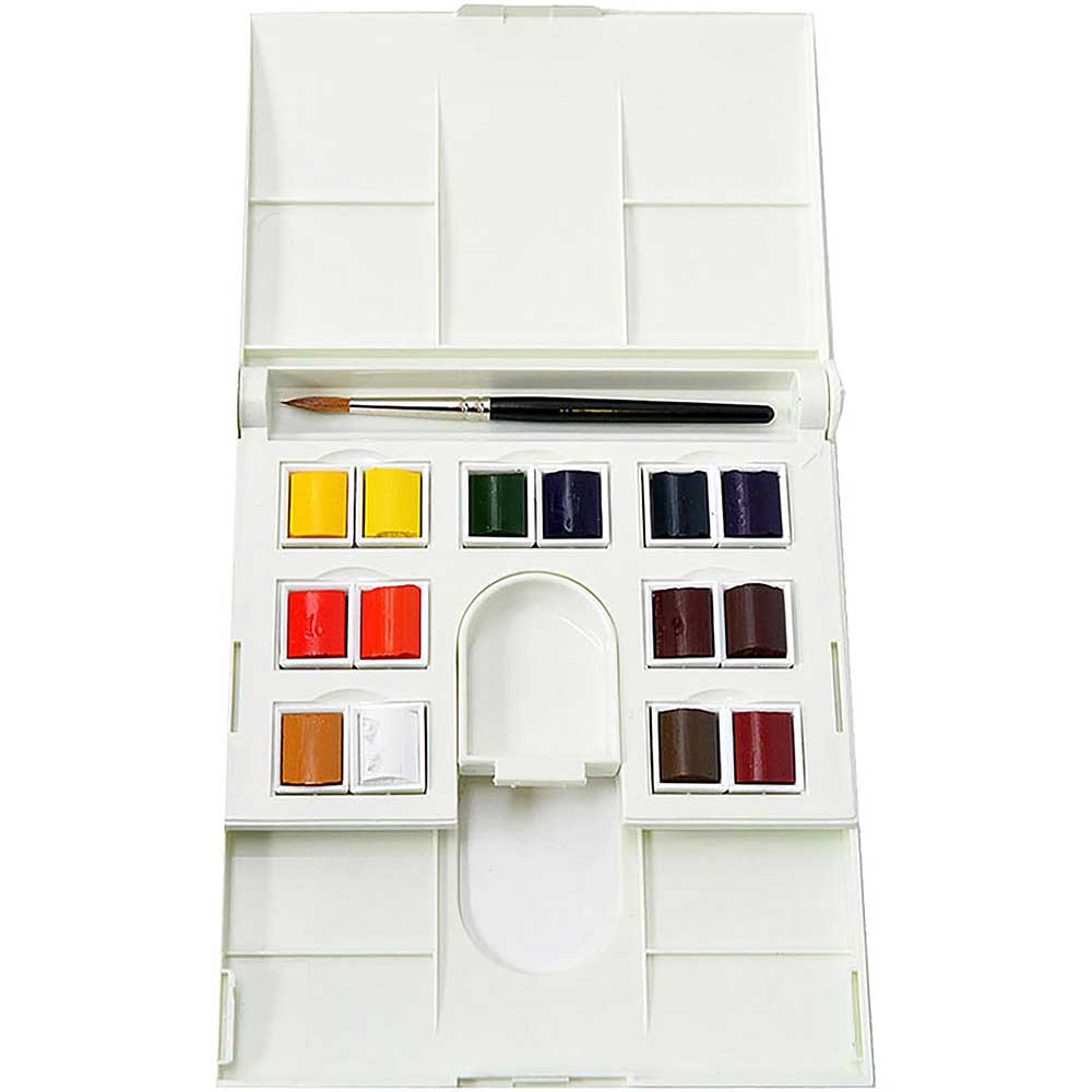 Winsor & Newton Professional Water Colour Compact Set (14 x Yarım Tablet Sulu Boya Seti)