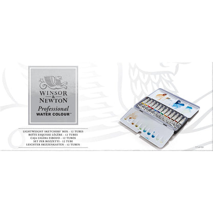 Winsor & Newton Professional Water Colour Lightweight Sketchers Box (Metal Kutulu 12 x 5ml Sulu Boya Seti)