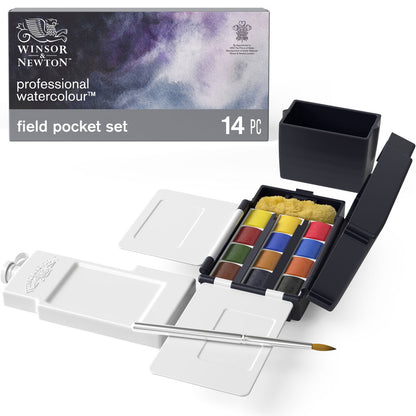 Winsor & Newton Professional Water Colour Field Box (12 x Yarım Tablet Sulu Boya Seti)