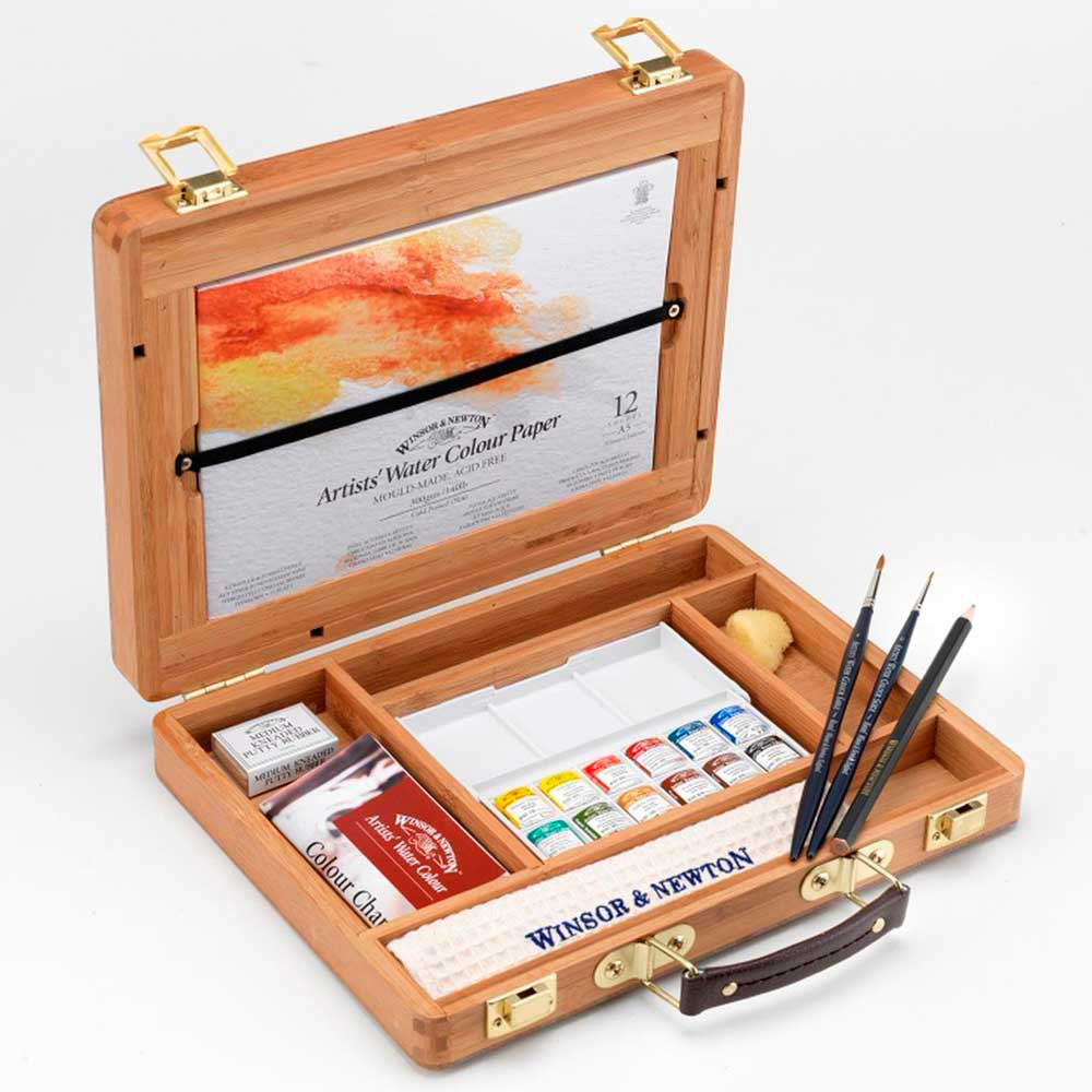 Winsor & Newton Professional Water Colour Bamboo Box (Yarım Tablet)