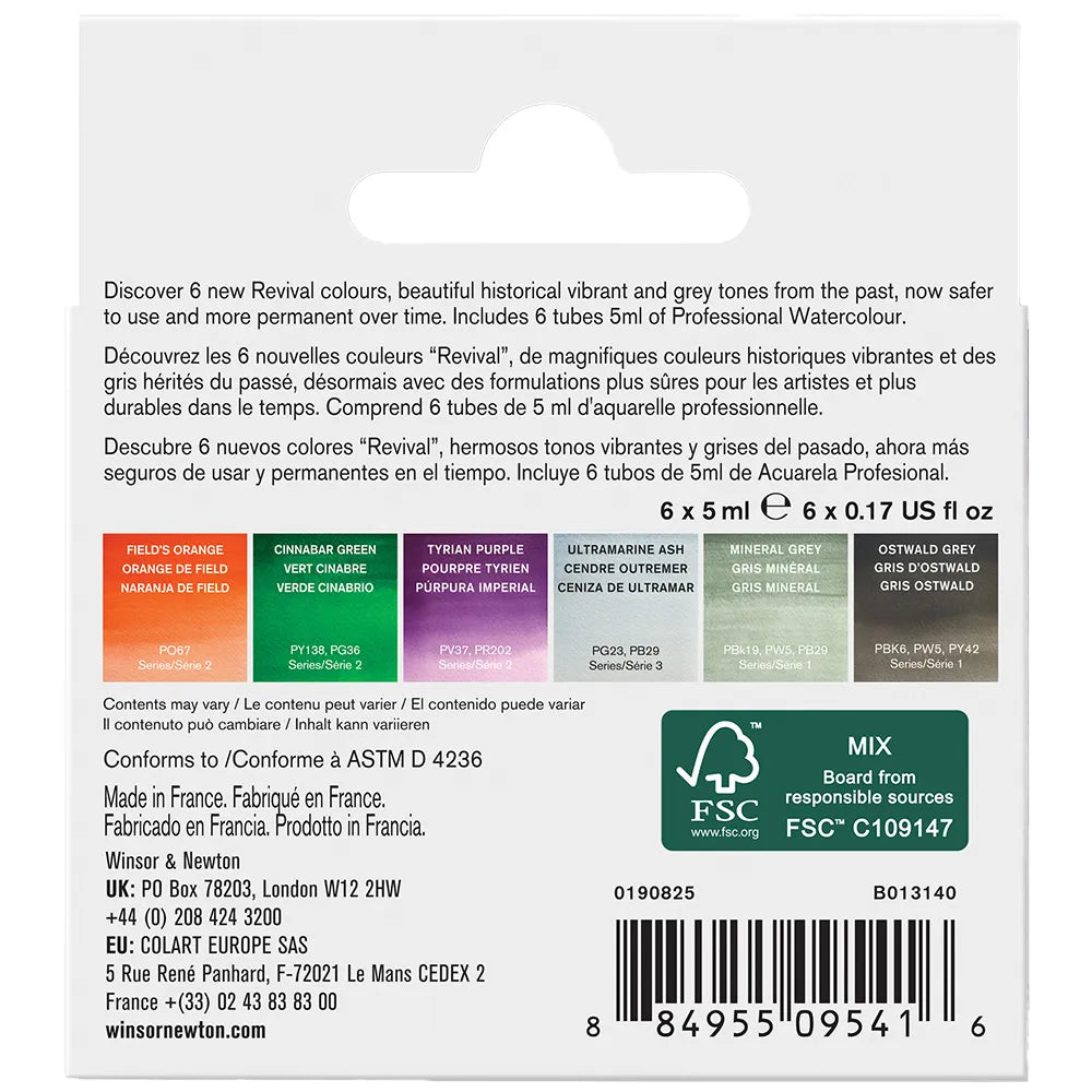 Winsor & Newton Professional Watercolour Revival Collection Set (6 x 5ml Sulu Boya Seti)