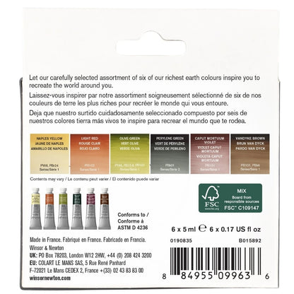 Winsor & Newton Professional Watercolour Rich Earth Set (6x5ml)
