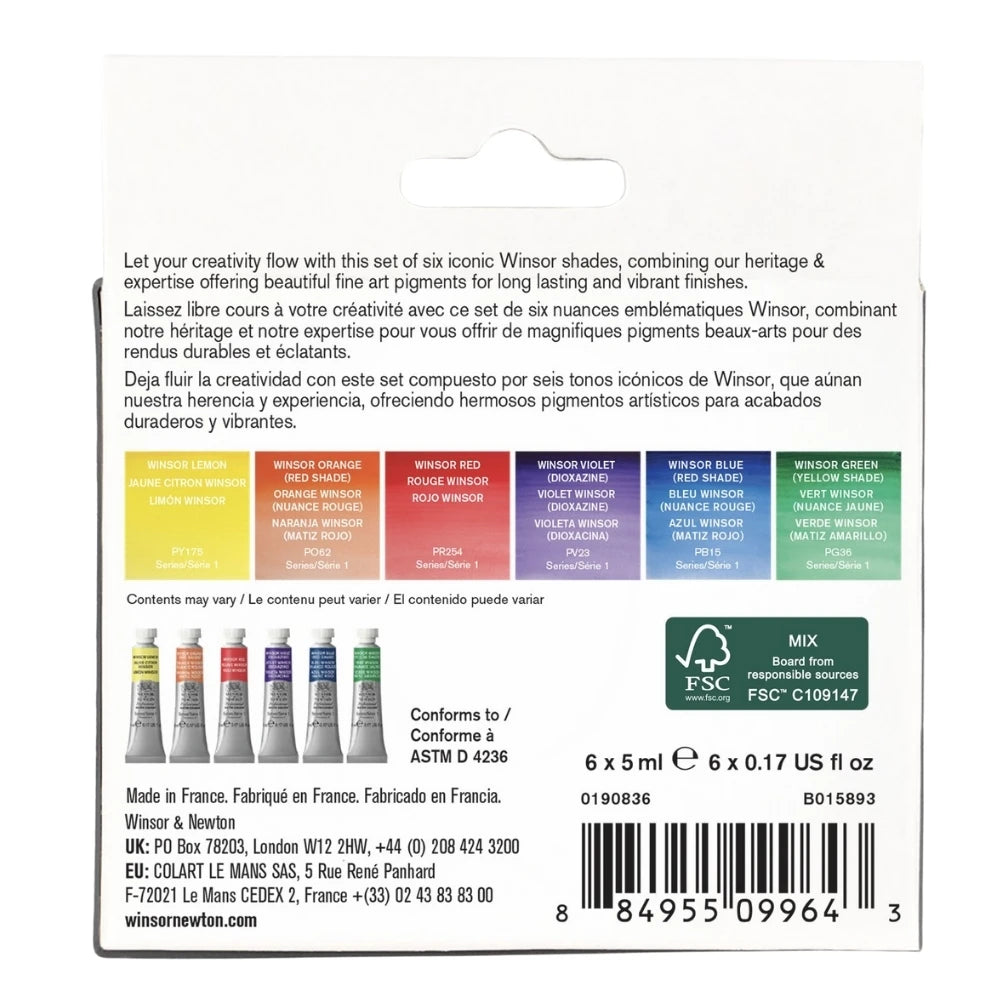 Winsor & Newton Professional Watercolour Winsor Set (6x5ml)