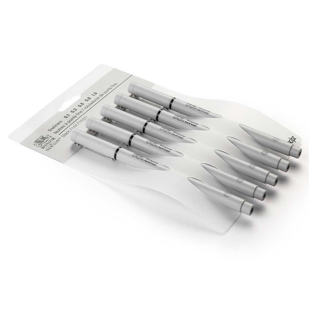Winsor & Newton Fineliner Siyah Karışık Set (0.1, 0.3, 0.5, 0.8, 1.0)
