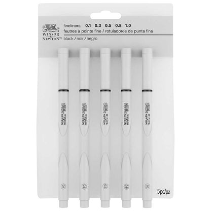 Winsor & Newton Fineliner Siyah Karışık Set (0.1, 0.3, 0.5, 0.8, 1.0)