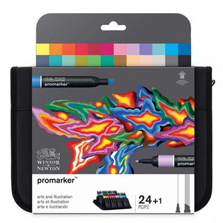 Winsor & Newton Promarker Sanat ve İllüstrasyon Çantalı Set (24 renk)