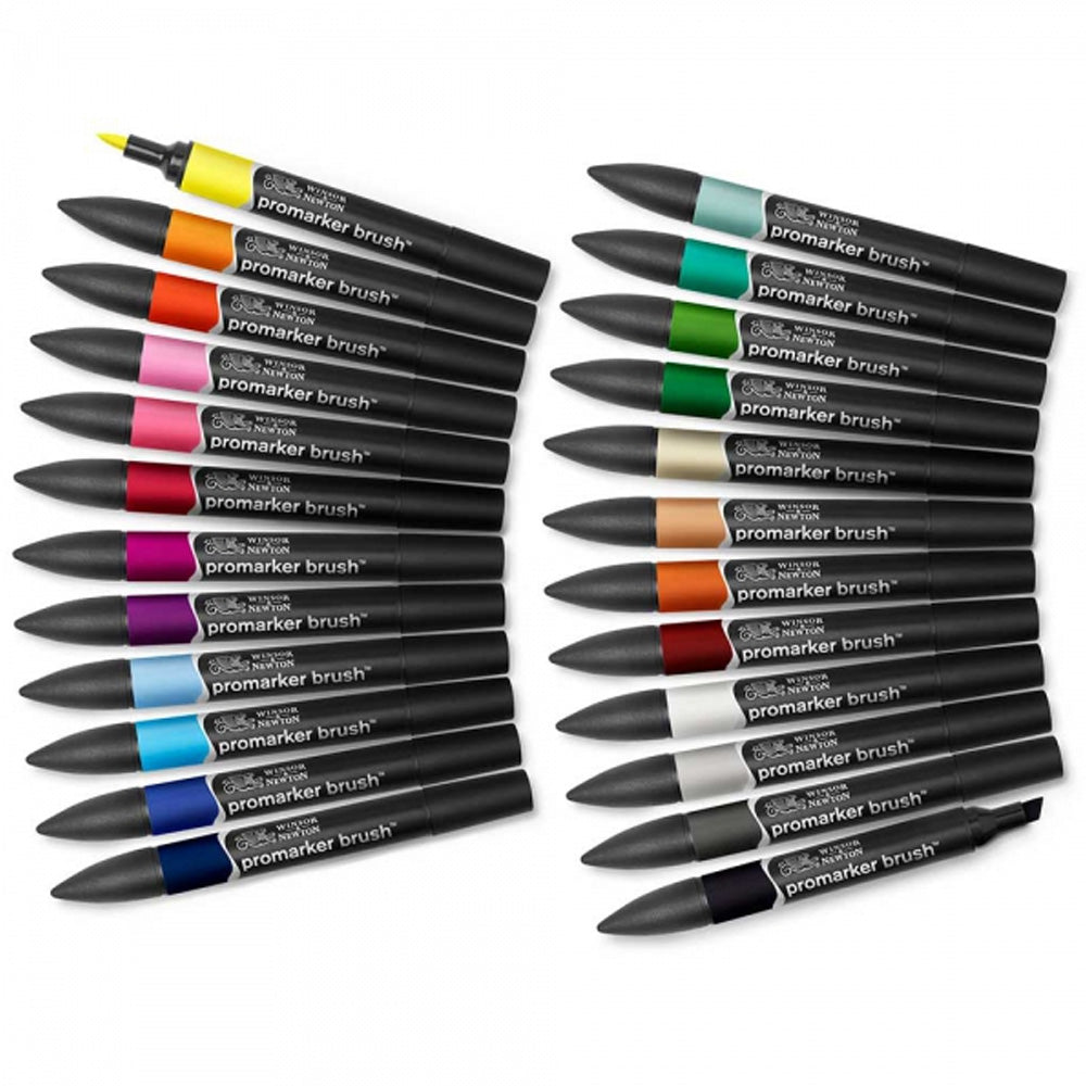 Winsor & Newton Promarker Brush Öğrenci Tasarımcı Çantalı Set (24 renk)