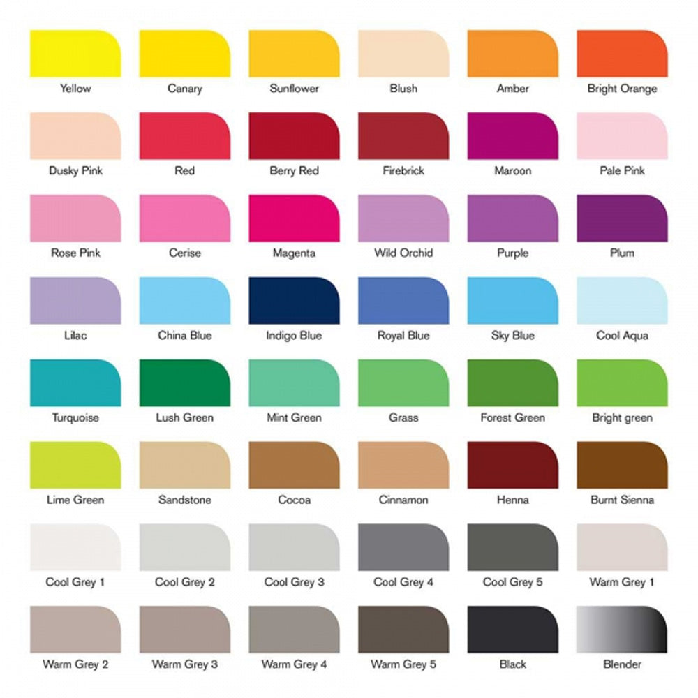 Winsor & Newton Promarker Brush Karışık Masaüstü Standlı Set (48 renk)