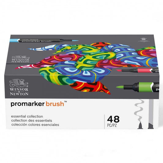 Winsor & Newton Promarker Brush Karışık Masaüstü Standlı Set (48 renk)
